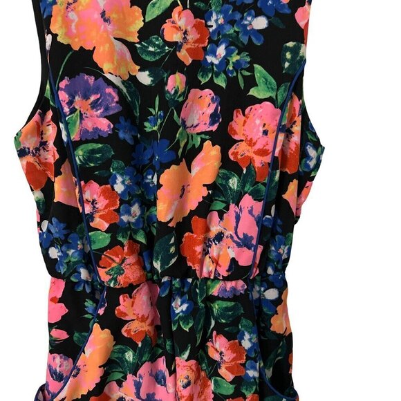 Women's One Clothing Floral Romper Side Pockets Stretch Waist SZ Small - Picture 4 of 6